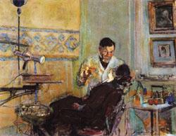 Dr.Georges Viau in His Office Treating Annette Roussel, Edouard Vuillard